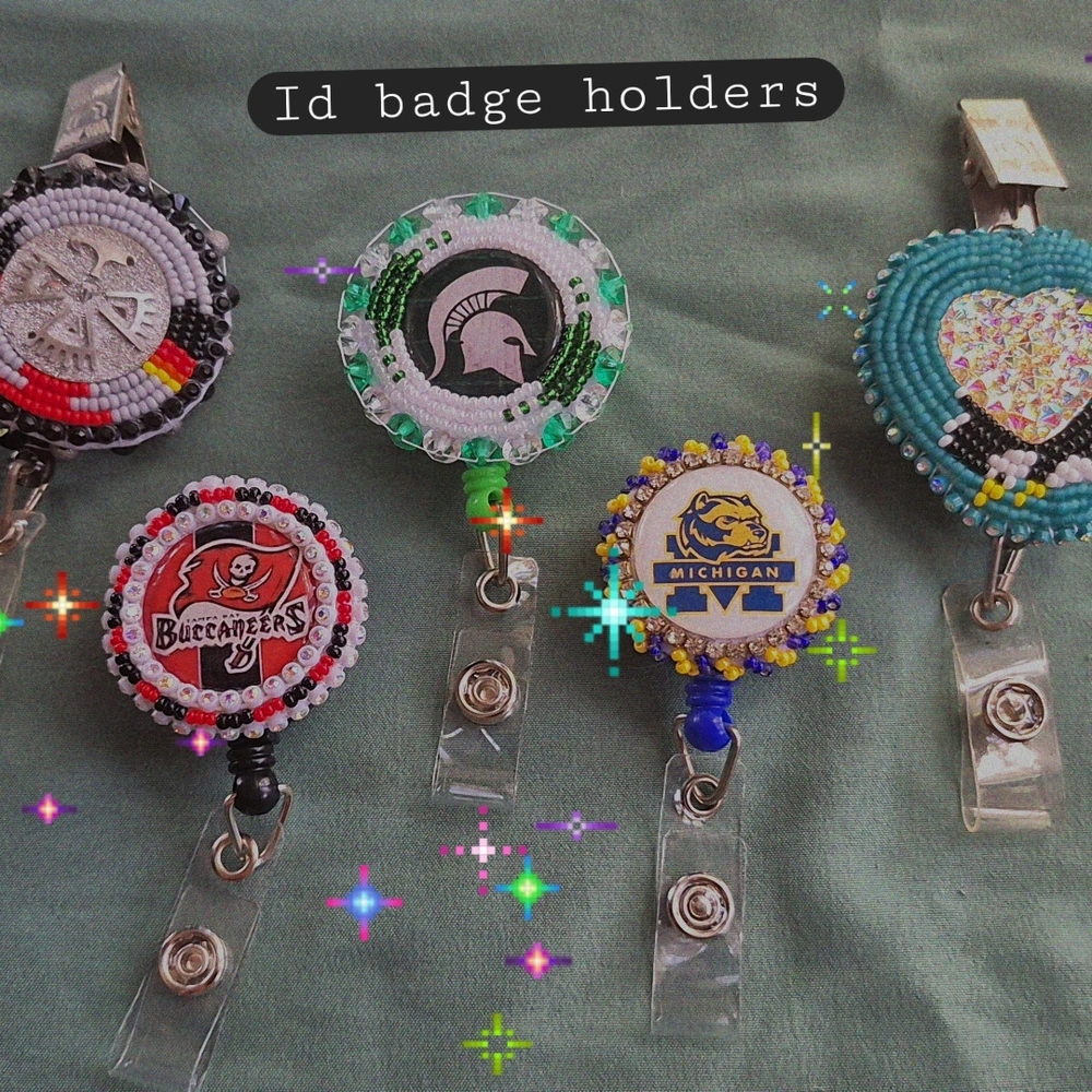 Beaded ID Badge Holders with Team Logos